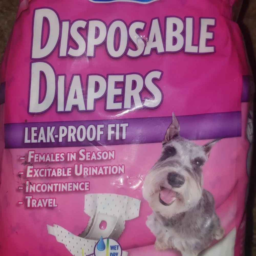 OUT! 14 DISPOSABLE DOG DIAPERS M-L Medium / Large 18-25